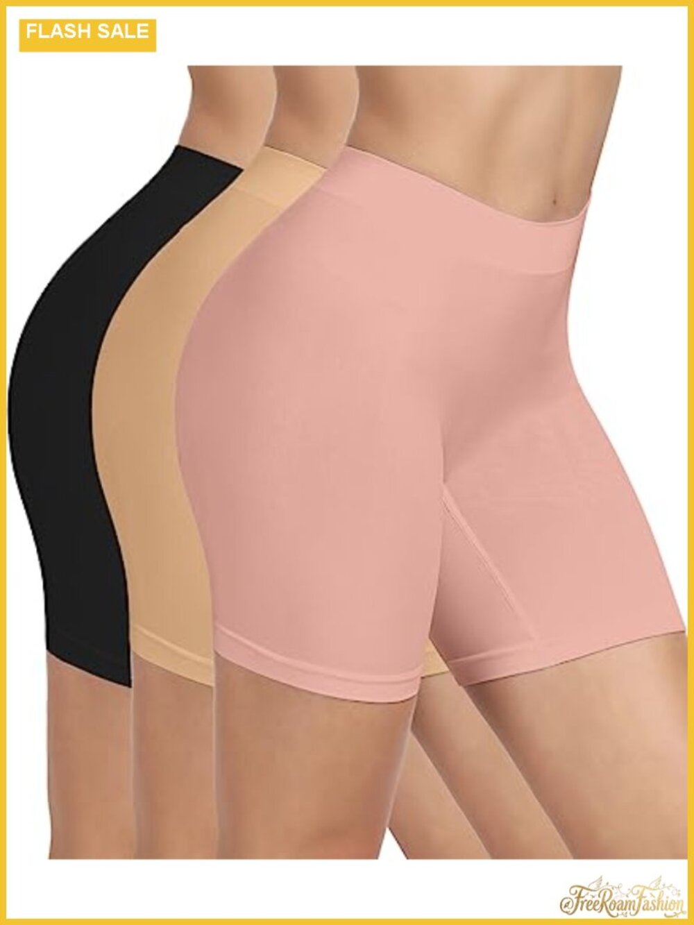 Seamless Anti Chafing Slip Shorts for Women Under Dresses Shapewear Bike Shorts